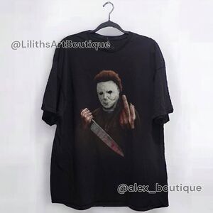 Halloween Michael Myers Unisex Tee(N010)-Size 2XL for Unisex